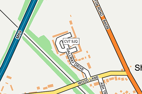 CV7 9JQ map - OS OpenMap – Local (Ordnance Survey)