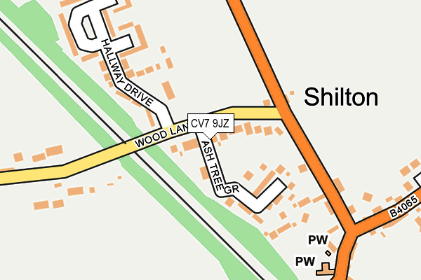 CV7 9JZ map - OS OpenMap – Local (Ordnance Survey)
