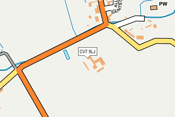 CV7 9LJ map - OS OpenMap – Local (Ordnance Survey)