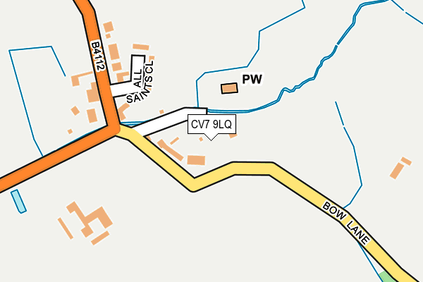CV7 9LQ map - OS OpenMap – Local (Ordnance Survey)