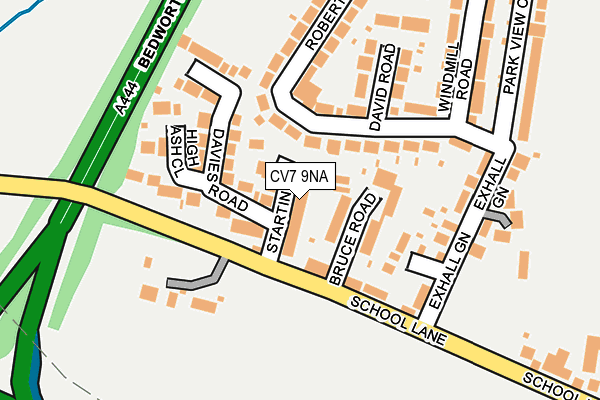 CV7 9NA map - OS OpenMap – Local (Ordnance Survey)