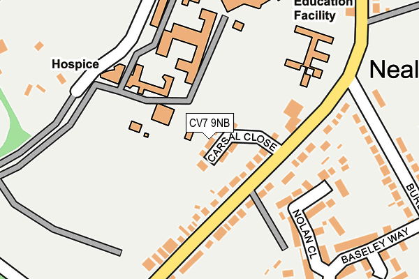 CV7 9NB map - OS OpenMap – Local (Ordnance Survey)