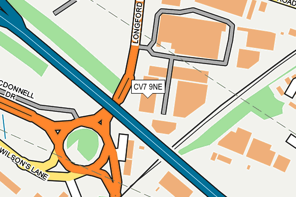 CV7 9NE map - OS OpenMap – Local (Ordnance Survey)