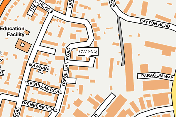 CV7 9NQ map - OS OpenMap – Local (Ordnance Survey)