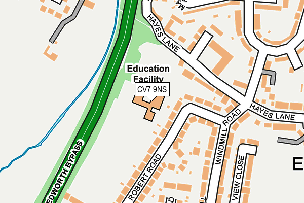 CV7 9NS map - OS OpenMap – Local (Ordnance Survey)