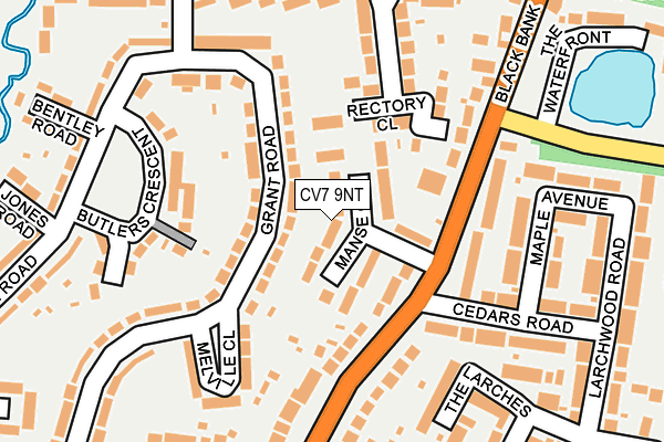CV7 9NT map - OS OpenMap – Local (Ordnance Survey)