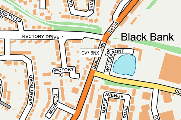CV7 9NX map - OS OpenMap – Local (Ordnance Survey)