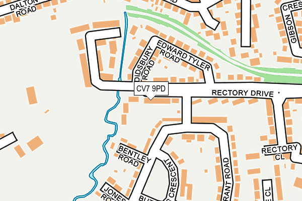 CV7 9PD map - OS OpenMap – Local (Ordnance Survey)