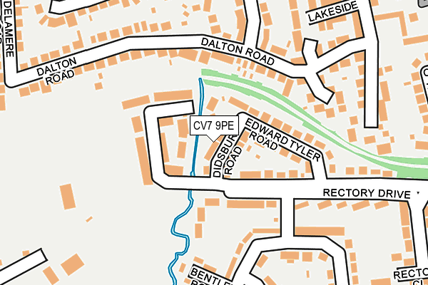CV7 9PE map - OS OpenMap – Local (Ordnance Survey)