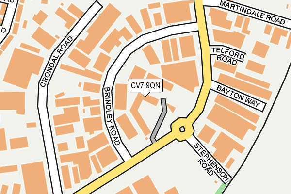CV7 9QN map - OS OpenMap – Local (Ordnance Survey)