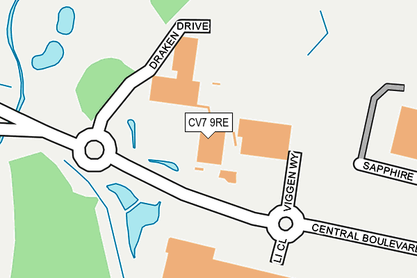 CV7 9RE map - OS OpenMap – Local (Ordnance Survey)