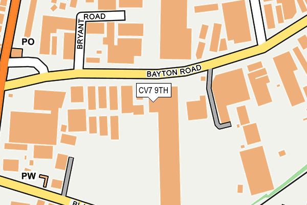 CV7 9TH map - OS OpenMap – Local (Ordnance Survey)