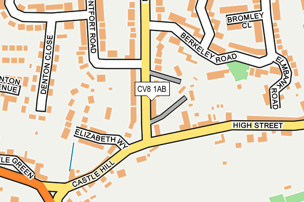CV8 1AB map - OS OpenMap – Local (Ordnance Survey)
