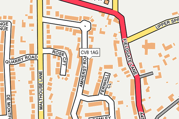 CV8 1AG map - OS OpenMap – Local (Ordnance Survey)
