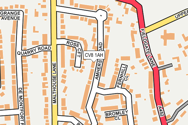 CV8 1AH map - OS OpenMap – Local (Ordnance Survey)