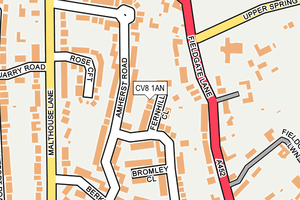 CV8 1AN map - OS OpenMap – Local (Ordnance Survey)