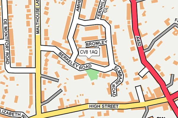 CV8 1AQ map - OS OpenMap – Local (Ordnance Survey)