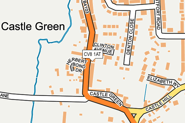 CV8 1AT map - OS OpenMap – Local (Ordnance Survey)