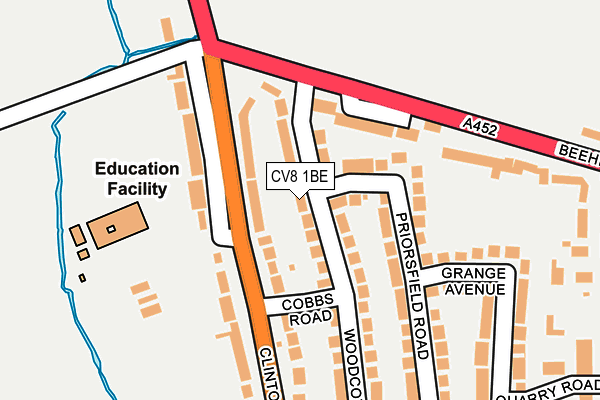 CV8 1BE map - OS OpenMap – Local (Ordnance Survey)