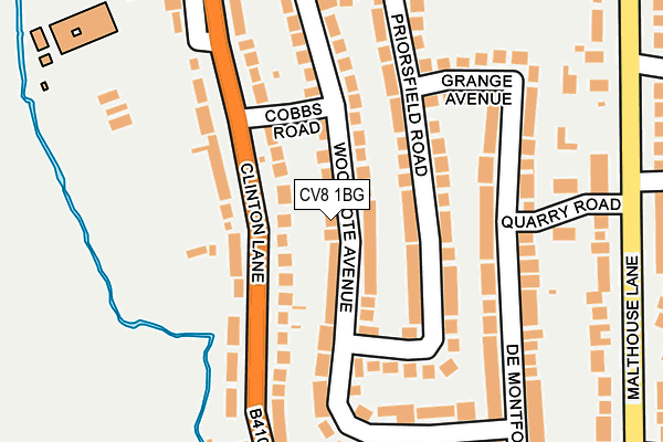 CV8 1BG map - OS OpenMap – Local (Ordnance Survey)