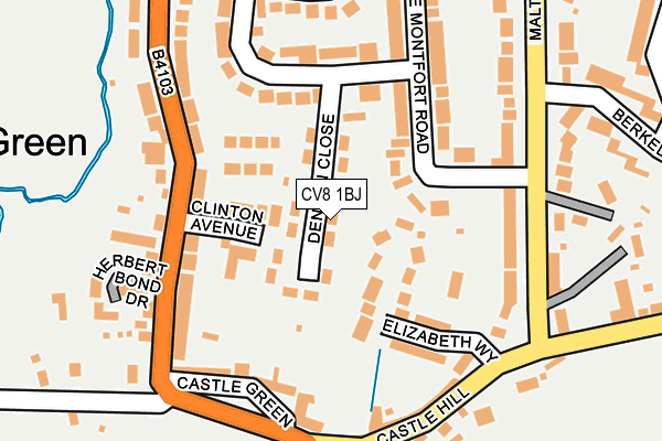 CV8 1BJ map - OS OpenMap – Local (Ordnance Survey)