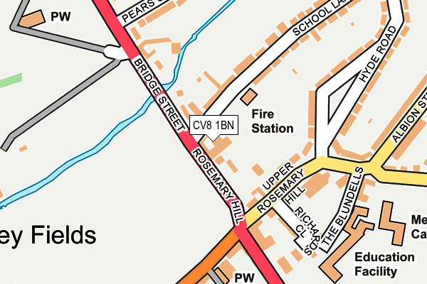 CV8 1BN map - OS OpenMap – Local (Ordnance Survey)