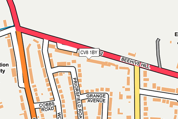 CV8 1BY map - OS OpenMap – Local (Ordnance Survey)