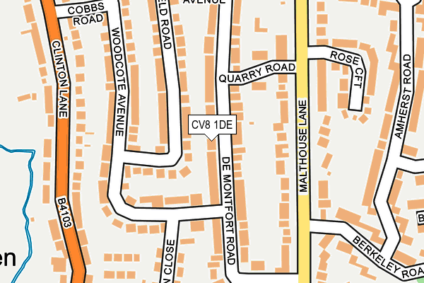 CV8 1DE map - OS OpenMap – Local (Ordnance Survey)
