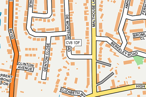CV8 1DF map - OS OpenMap – Local (Ordnance Survey)