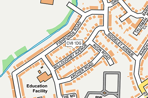 CV8 1DG map - OS OpenMap – Local (Ordnance Survey)