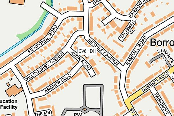 CV8 1DH map - OS OpenMap – Local (Ordnance Survey)
