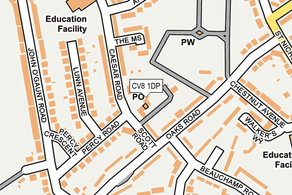 CV8 1DP map - OS OpenMap – Local (Ordnance Survey)