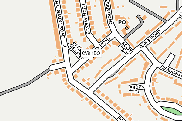 CV8 1DQ map - OS OpenMap – Local (Ordnance Survey)