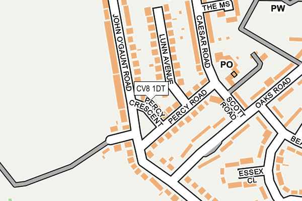 CV8 1DT map - OS OpenMap – Local (Ordnance Survey)