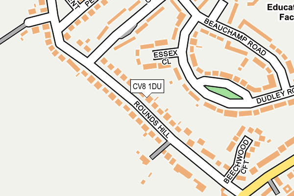 CV8 1DU map - OS OpenMap – Local (Ordnance Survey)