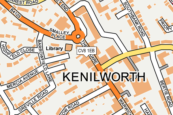 CV8 1EB map - OS OpenMap – Local (Ordnance Survey)