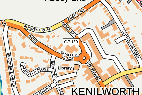 CV8 1ED map - OS OpenMap – Local (Ordnance Survey)