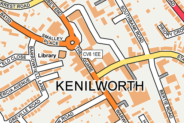 CV8 1EE map - OS OpenMap – Local (Ordnance Survey)