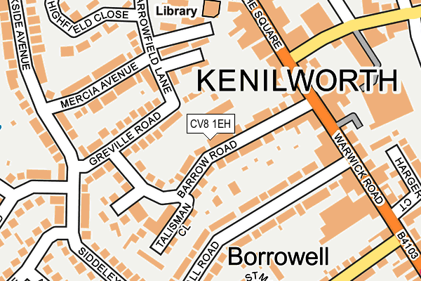 CV8 1EH map - OS OpenMap – Local (Ordnance Survey)