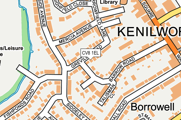 CV8 1EL map - OS OpenMap – Local (Ordnance Survey)