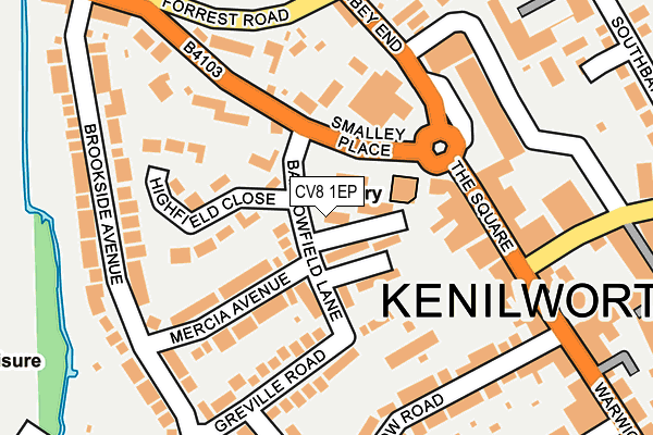 CV8 1EP map - OS OpenMap – Local (Ordnance Survey)