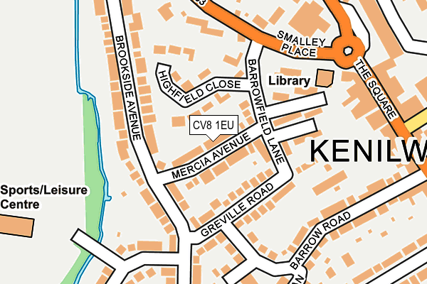 CV8 1EU map - OS OpenMap – Local (Ordnance Survey)