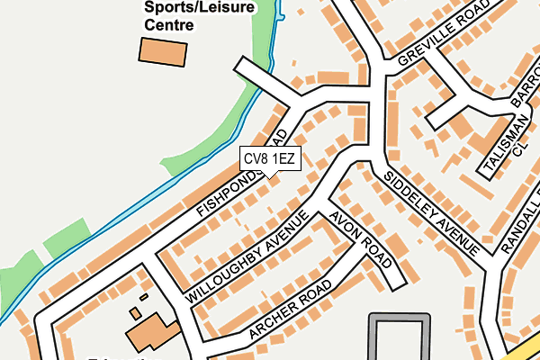 CV8 1EZ map - OS OpenMap – Local (Ordnance Survey)