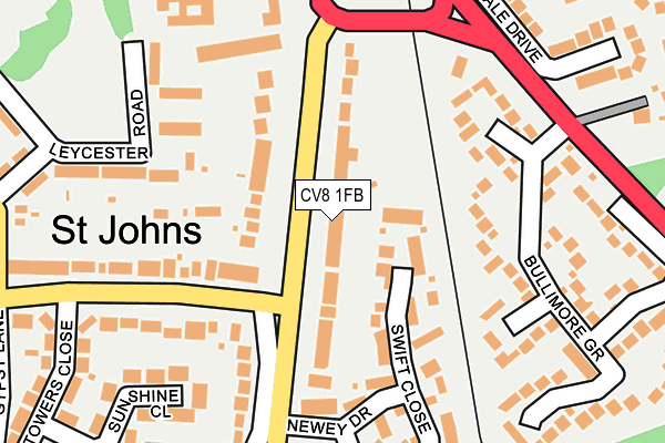 CV8 1FB map - OS OpenMap – Local (Ordnance Survey)