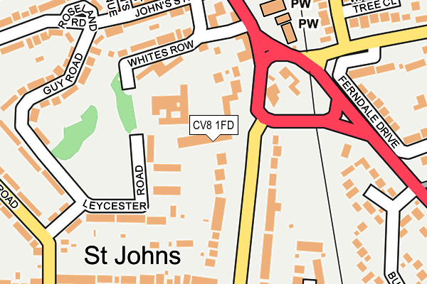 CV8 1FD map - OS OpenMap – Local (Ordnance Survey)