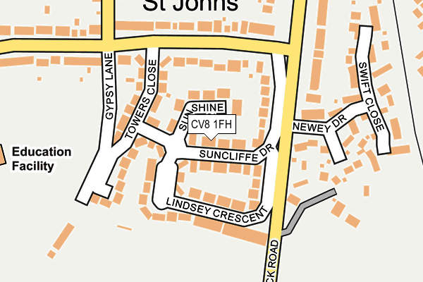 CV8 1FH map - OS OpenMap – Local (Ordnance Survey)