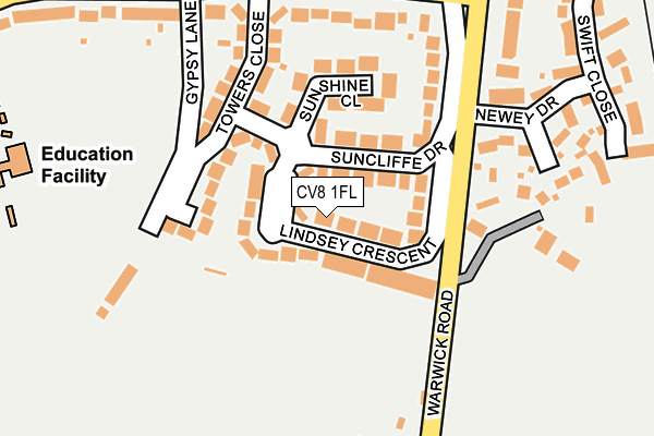 CV8 1FL map - OS OpenMap – Local (Ordnance Survey)