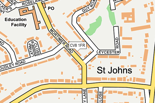 CV8 1FR map - OS OpenMap – Local (Ordnance Survey)