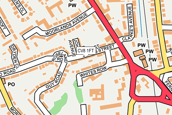 CV8 1FT map - OS OpenMap – Local (Ordnance Survey)