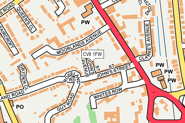 CV8 1FW map - OS OpenMap – Local (Ordnance Survey)